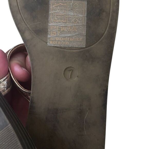 WLK by S. Miller palm tree pineapple bling flat thong size 7 - Picture 4 of 7